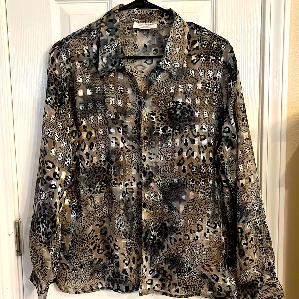 Sheer button down blouse